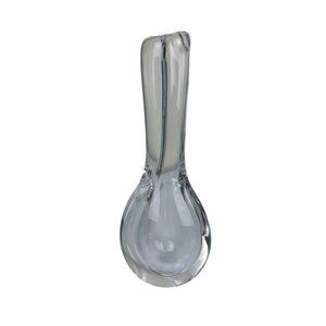 Vintage Kosta Boda Goran Warff Clear Raindrop Art Glass Vase Sweden 47800 Decor